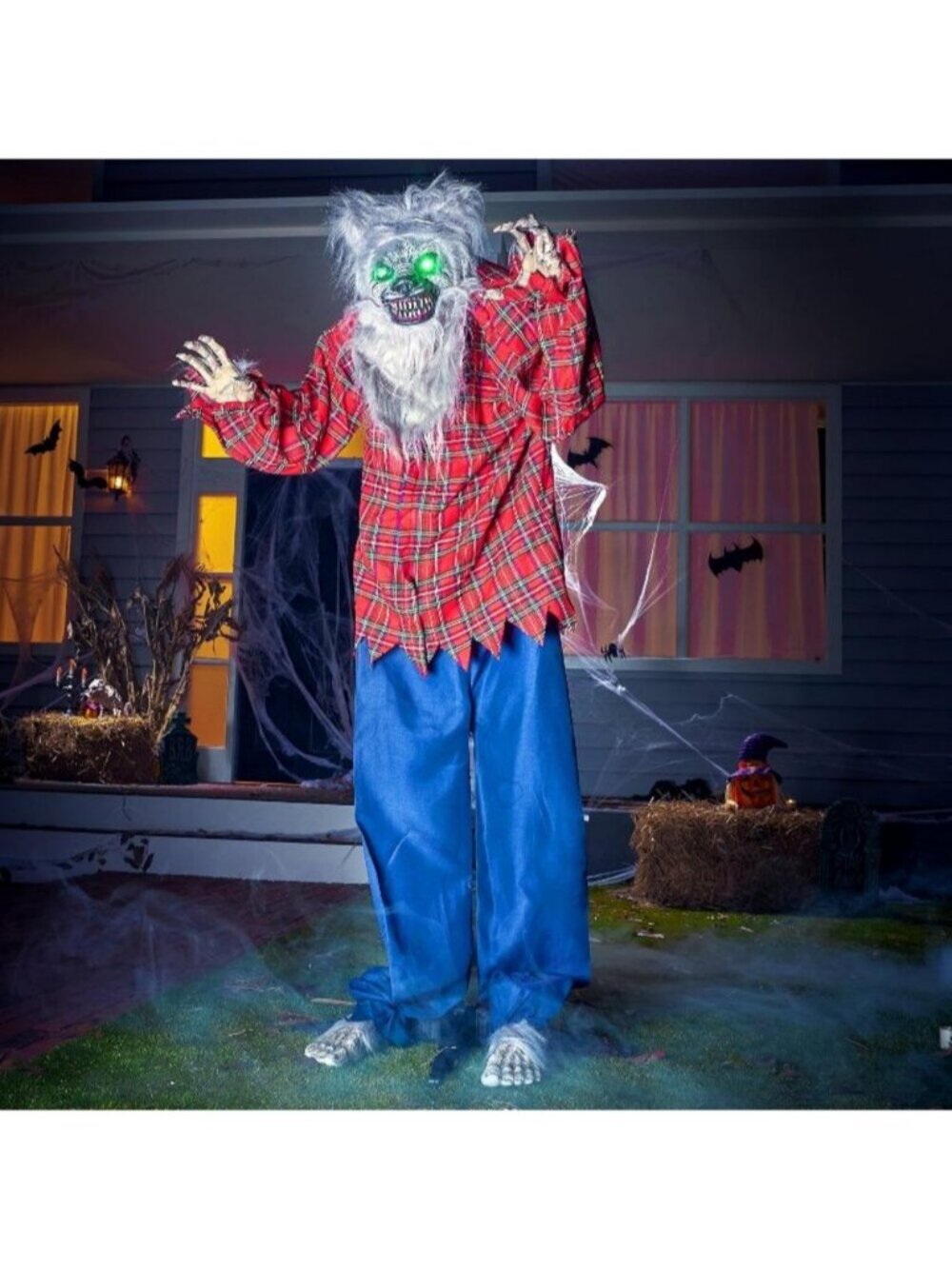 63" Halloween Decoration Standing Werewolf Animatronics Clearance Animated Ghost